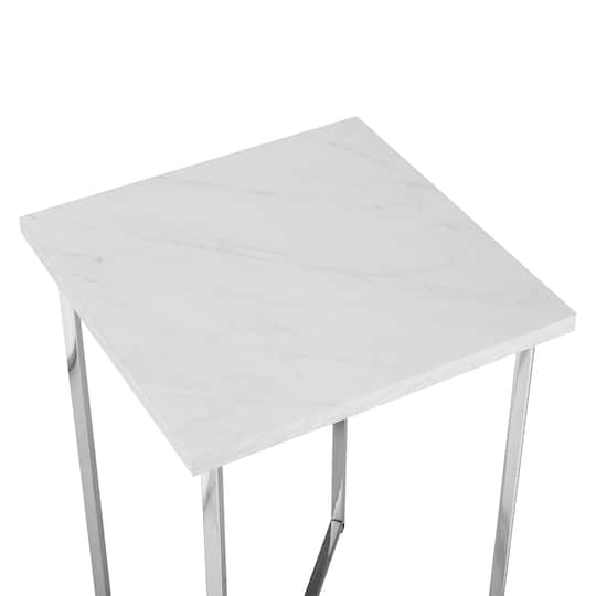 Walker Edison Luxe Modern Glam Square Side Table